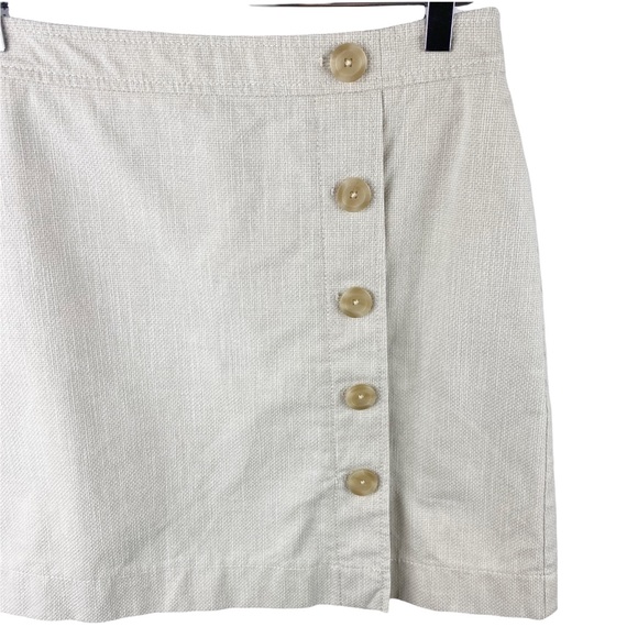 Ann Taylor Petite Tan Button Pencil Skirt Work Casual 6P - Picture 3 of 9